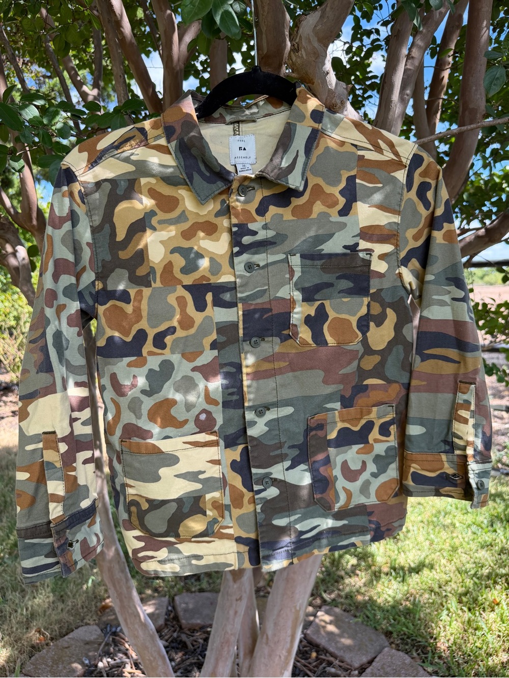 Camouflage Utility Shirt Jacket - Multi Green 
Kids Size 8